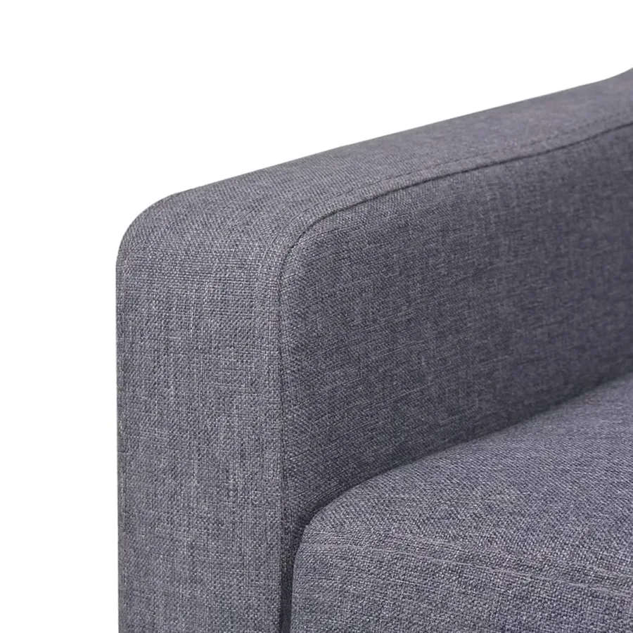 Canapé à 3 places tissu gris - 5