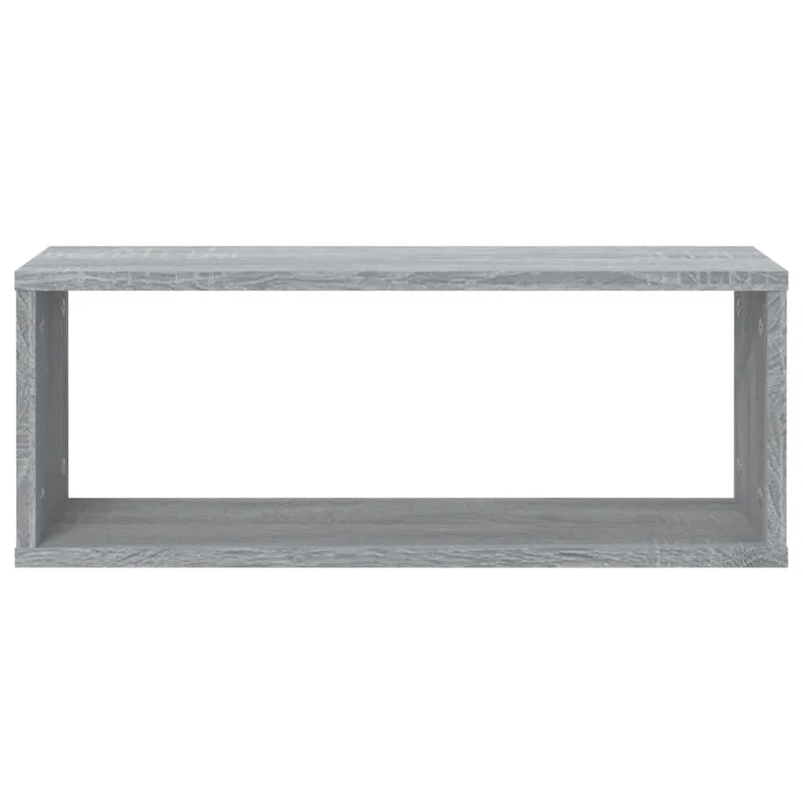 Étagères murales cube 2 pcs Sonoma gris 60x15x23 cm Bois - 4