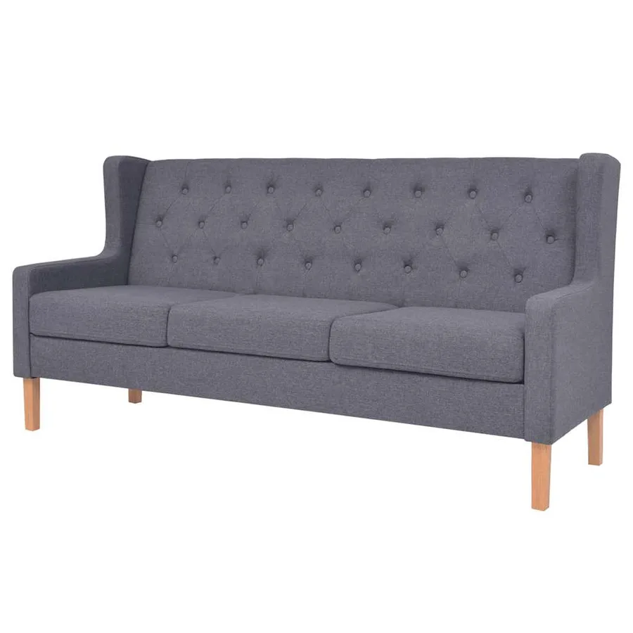 Ensemble de canapés 2 pcs tissu gris - 2