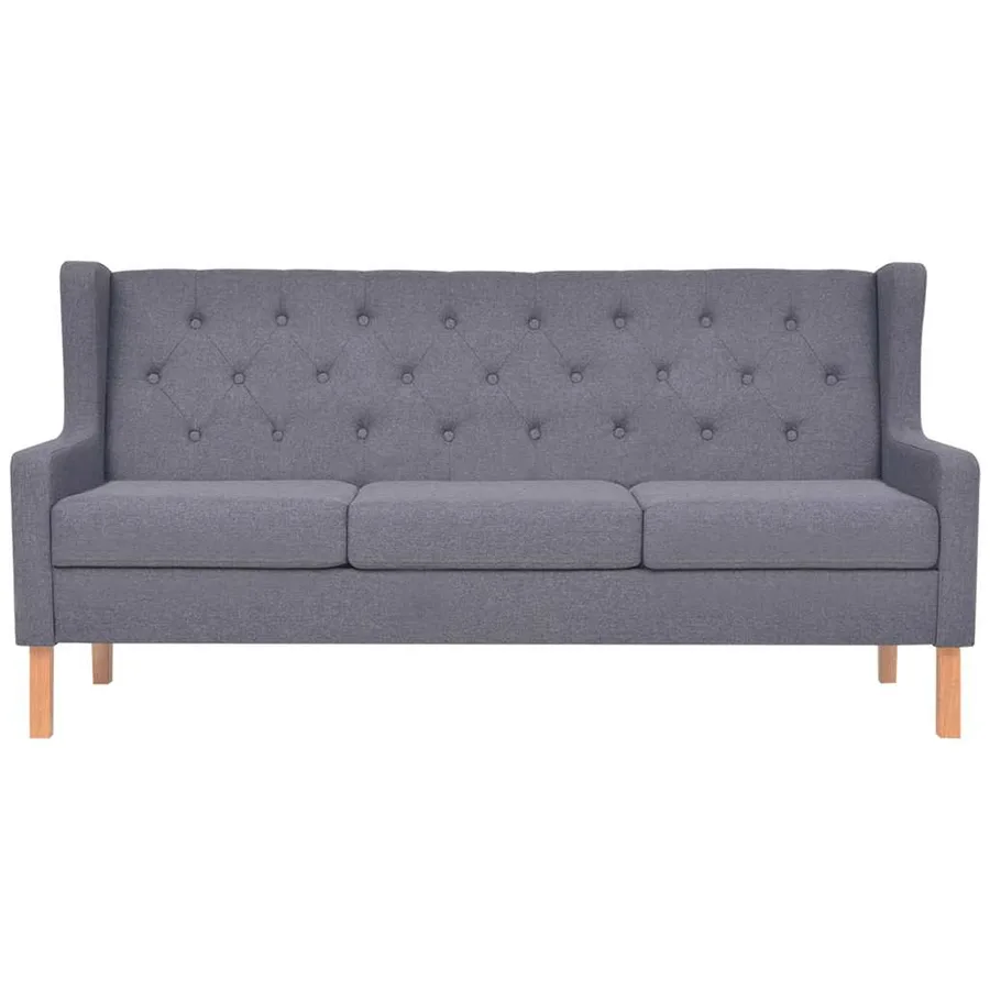 Ensemble de canapés 2 pcs tissu gris - 3