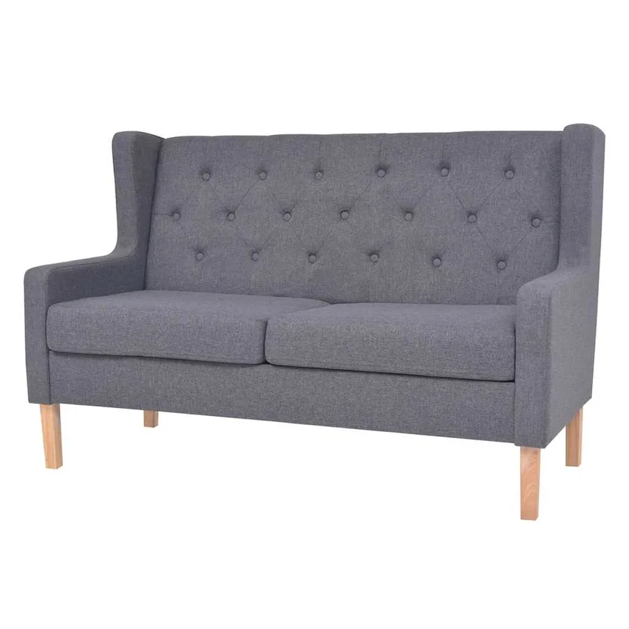 Ensemble de canapés 2 pcs tissu gris - 5