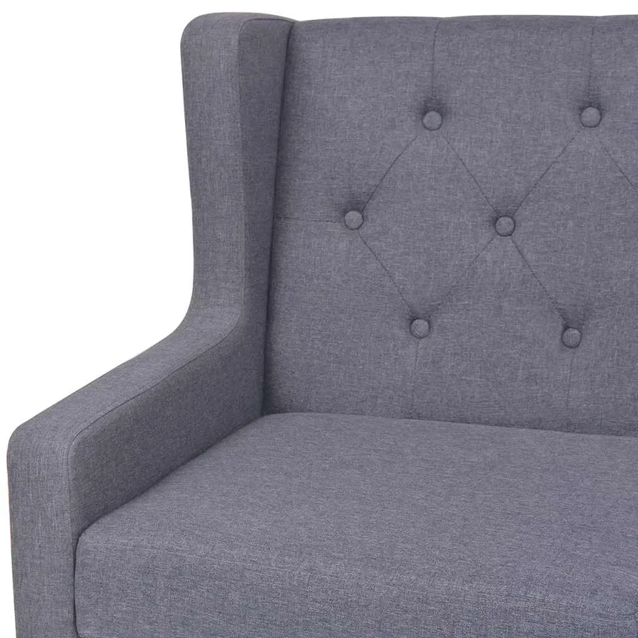 Ensemble de canapés 2 pcs tissu gris - 8