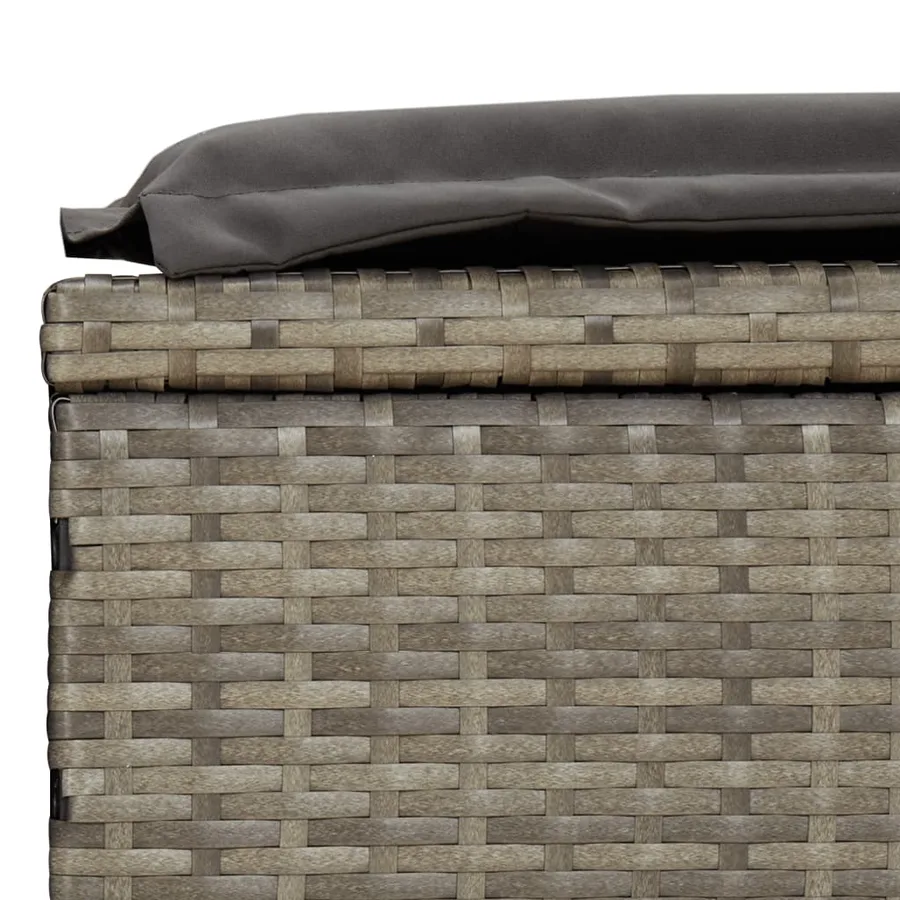 Transat 2 places avec toit pliable gris 213x118x97 cm - 12