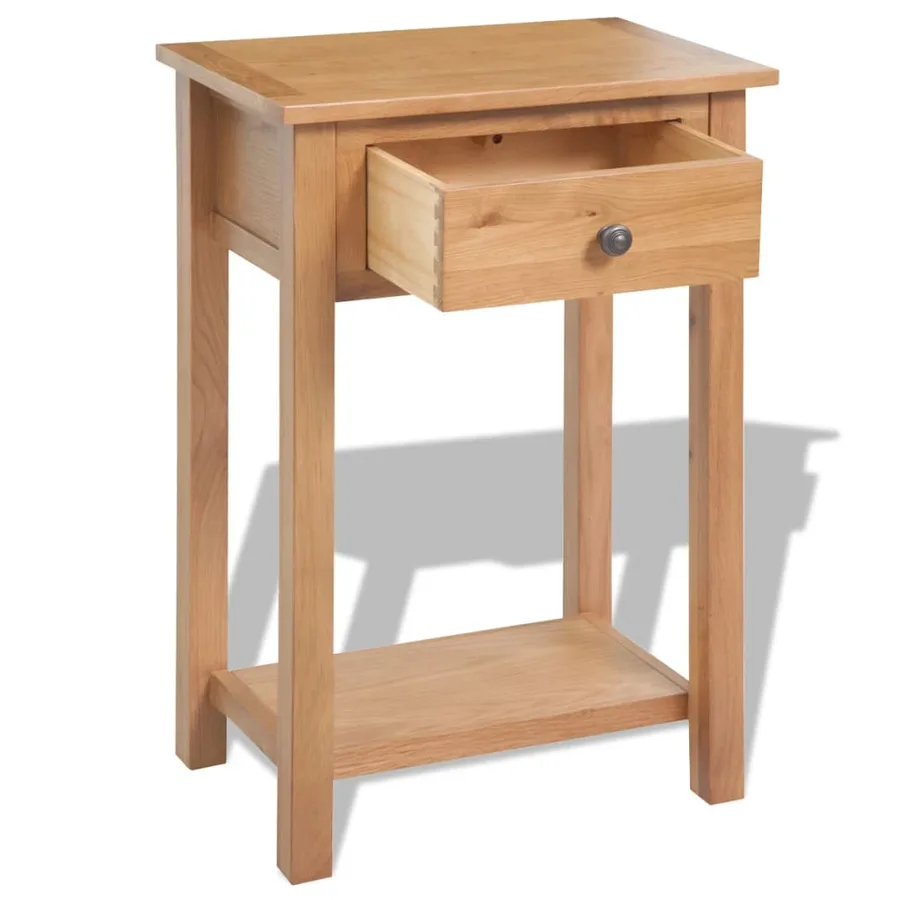 Table console 50 x 32 x 75 cm Bois de chêne massif - 4