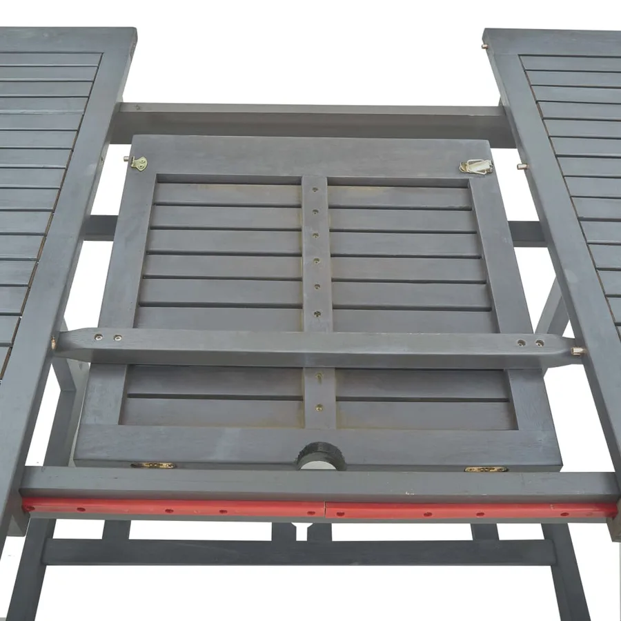 Ensemble à manger d'extérieur 7 pcs Bois d'acacia solide Gris - 11