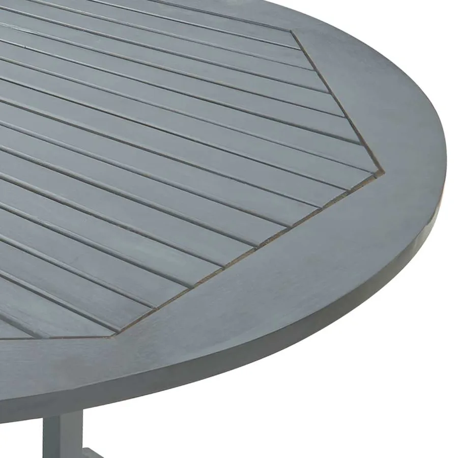 Ensemble à manger d'extérieur 7 pcs Bois d'acacia solide Gris - 12