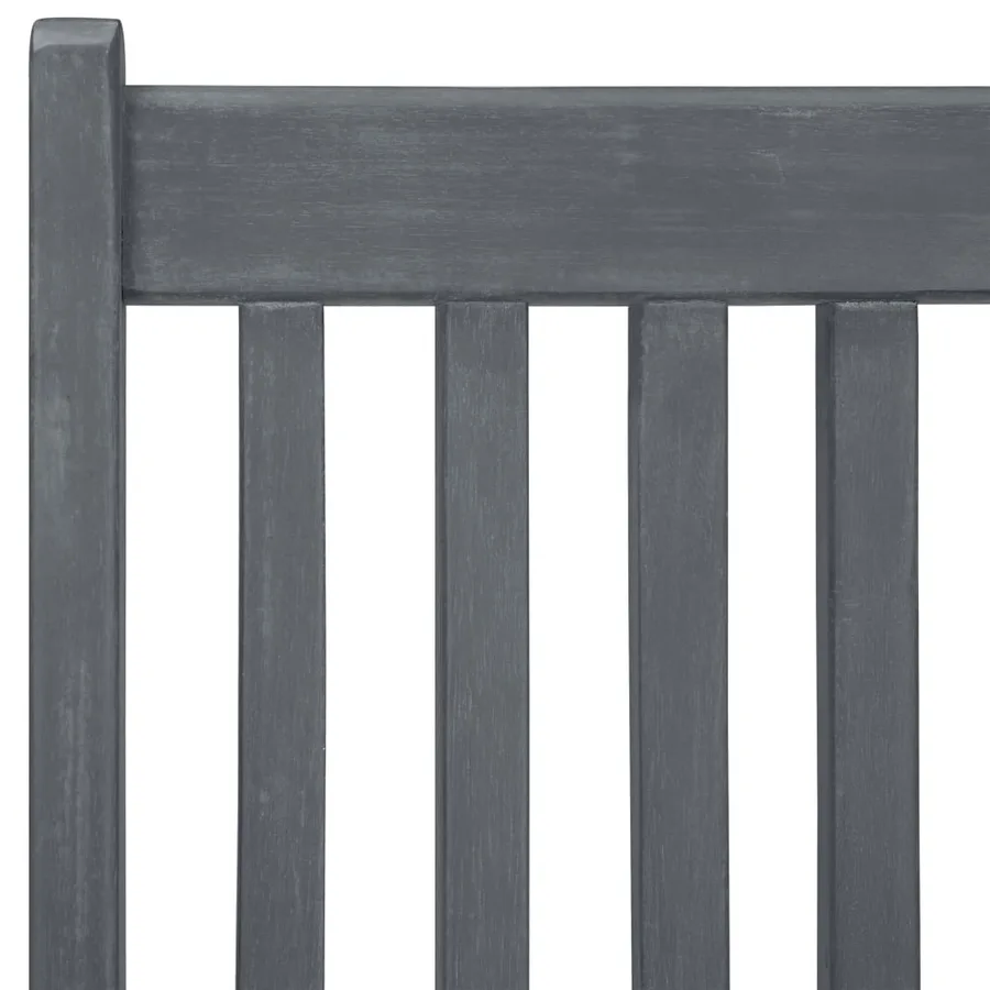 Ensemble à manger d'extérieur 7 pcs Bois d'acacia solide Gris - 6