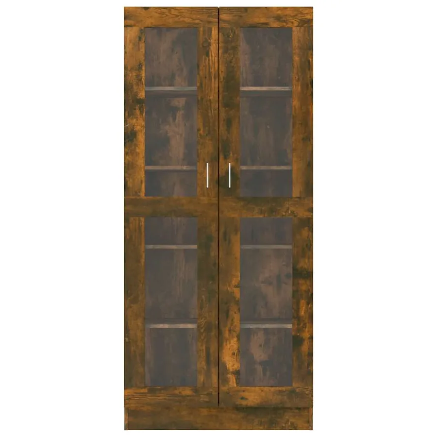 Armoire à vitrine Chêne fumé 82,5x30,5x185 cm Bois ingénierie - 4