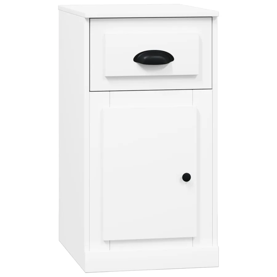 Armoire latérale avec tiroir blanc 40x50x75cm bois d'ingénierie - 2