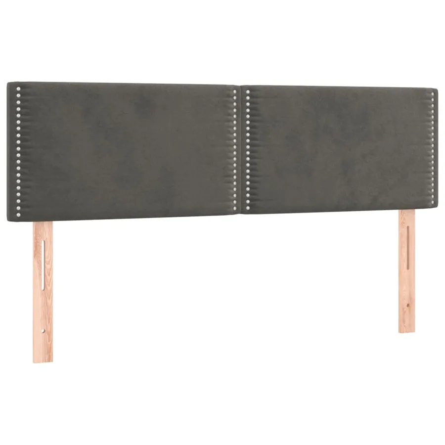 Sommier à lattes de lit avec matelas LED Gris foncé 140x190 cm - 7