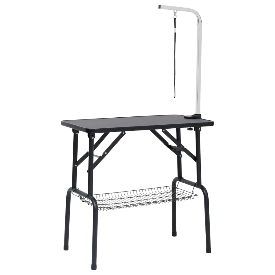 Table de toilettage réglable de chiens avec 1 boucle et panier - 2