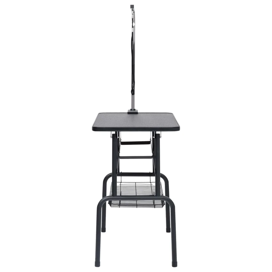 Table de toilettage réglable de chiens avec 1 boucle et panier - 4