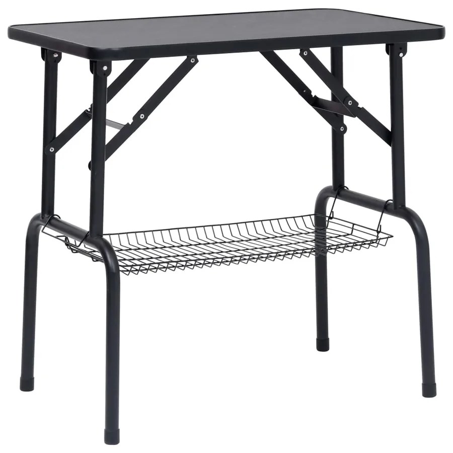 Table de toilettage réglable de chiens avec 1 boucle et panier - 5