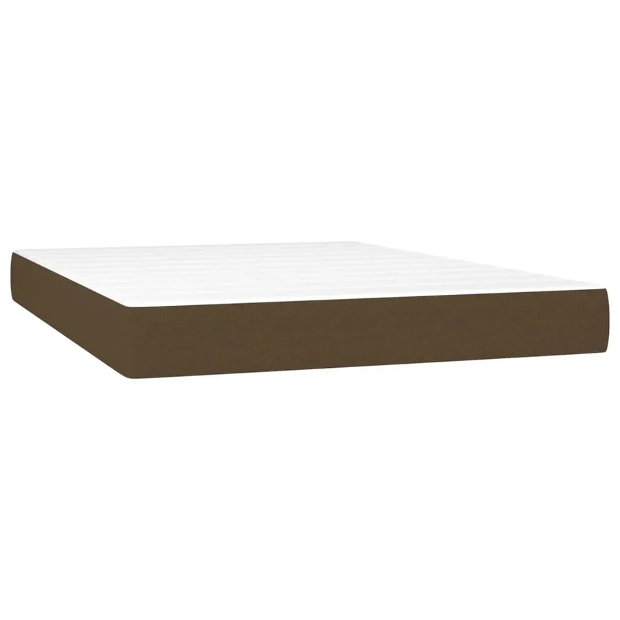 Sommier à lattes de lit avec matelas Marron foncé 140x200 cm - 5