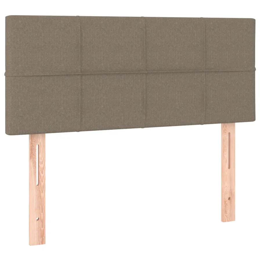 Sommier à lattes de lit avec matelas LED Taupe 90x190 cm Tissu - 7