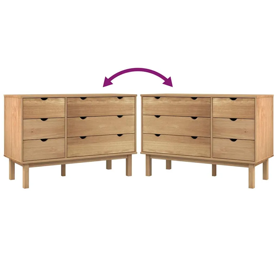 Commode OTTA 111x43x73,5 cm bois de pin massif - 8