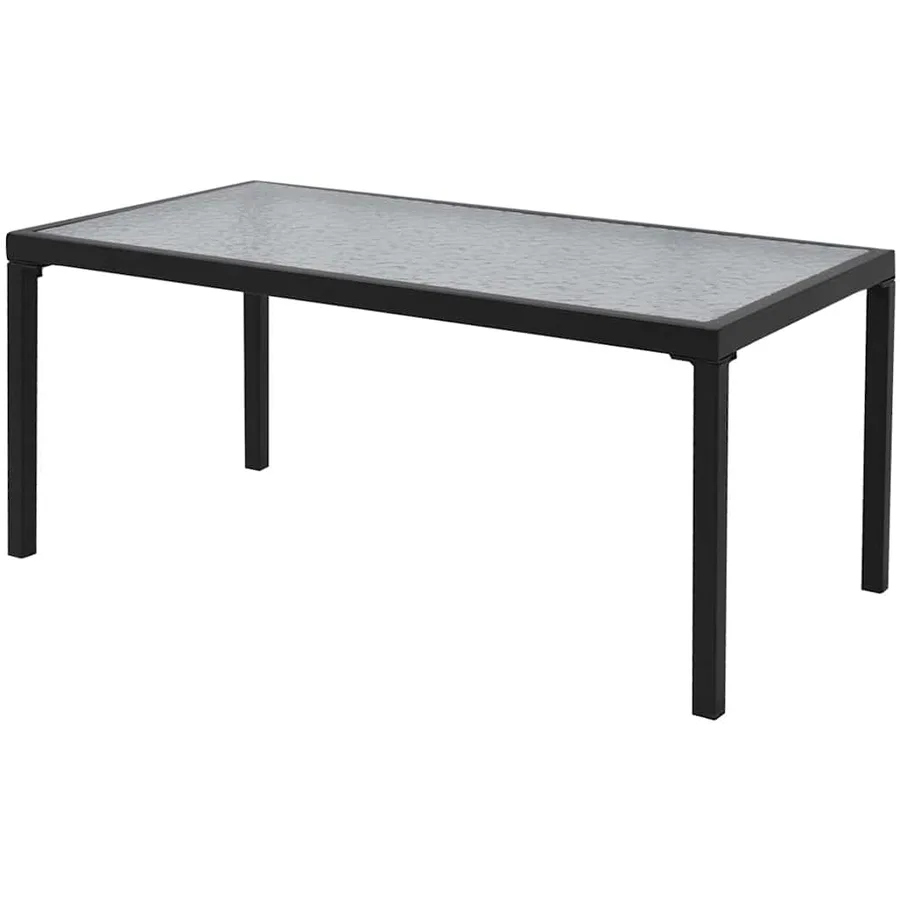 Salon de jardin 4 pcs Textilène Noir - 3