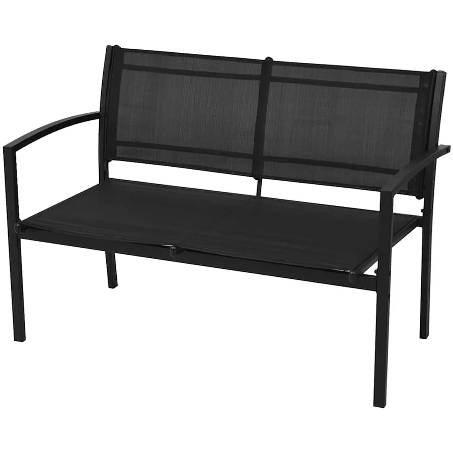 Salon de jardin 4 pcs Textilène Noir - 4