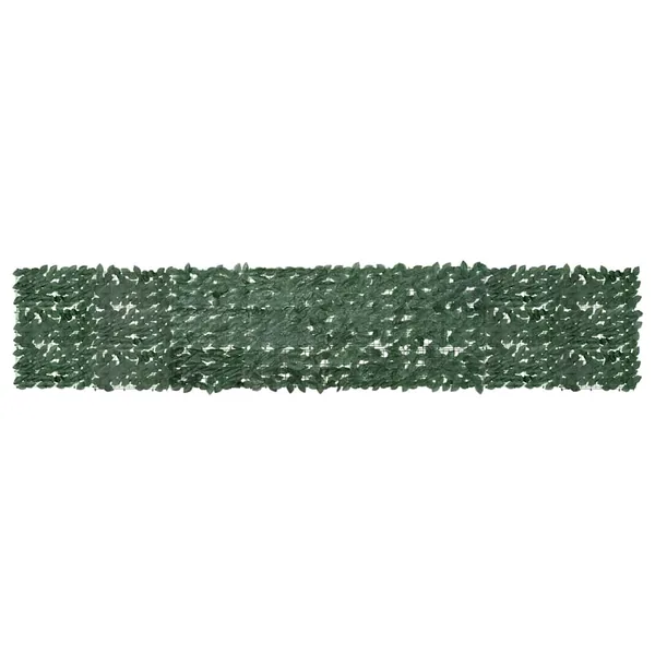 Écran de balcon avec feuilles vert foncé 400x75 cm