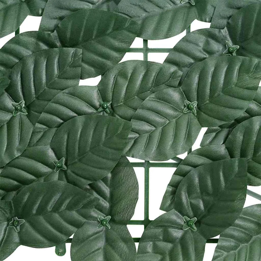 Écran de balcon avec feuilles vert foncé 400x75 cm - 5