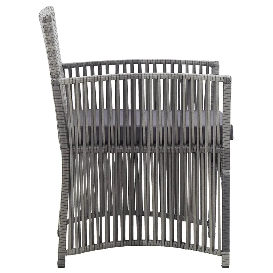 Fauteuils de jardin coussins lot de 2 Anthracite Résine tressée - 4