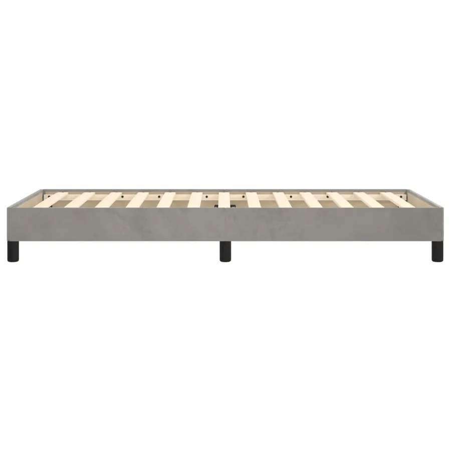 Cadre de lit sans matelas gris clair 80x200 cm velours - 6