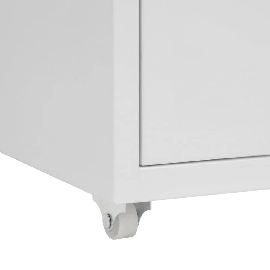 Classeur mobile Gris 28x41x69 cm Métal - 7