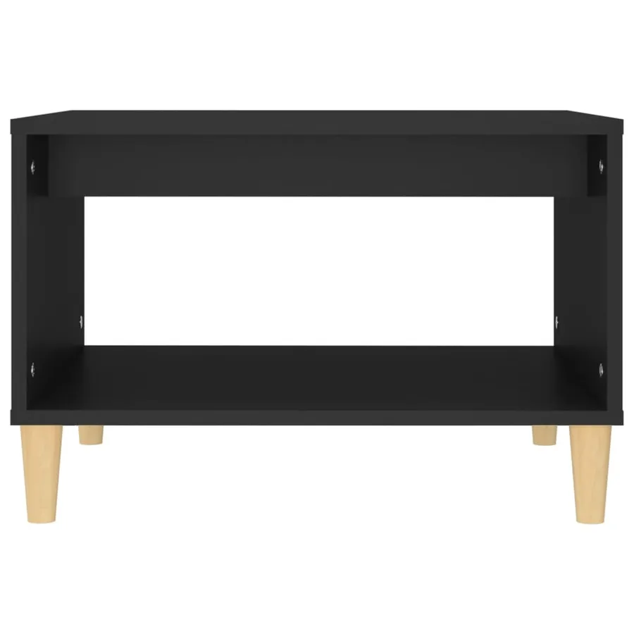 Table basse Noir 60x50x40 cm Bois d'ingénierie - 5