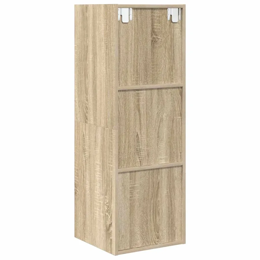 Meuble TV mural Chêne sonoma 37x37x107 cm Bois d’ingénierie - 9
