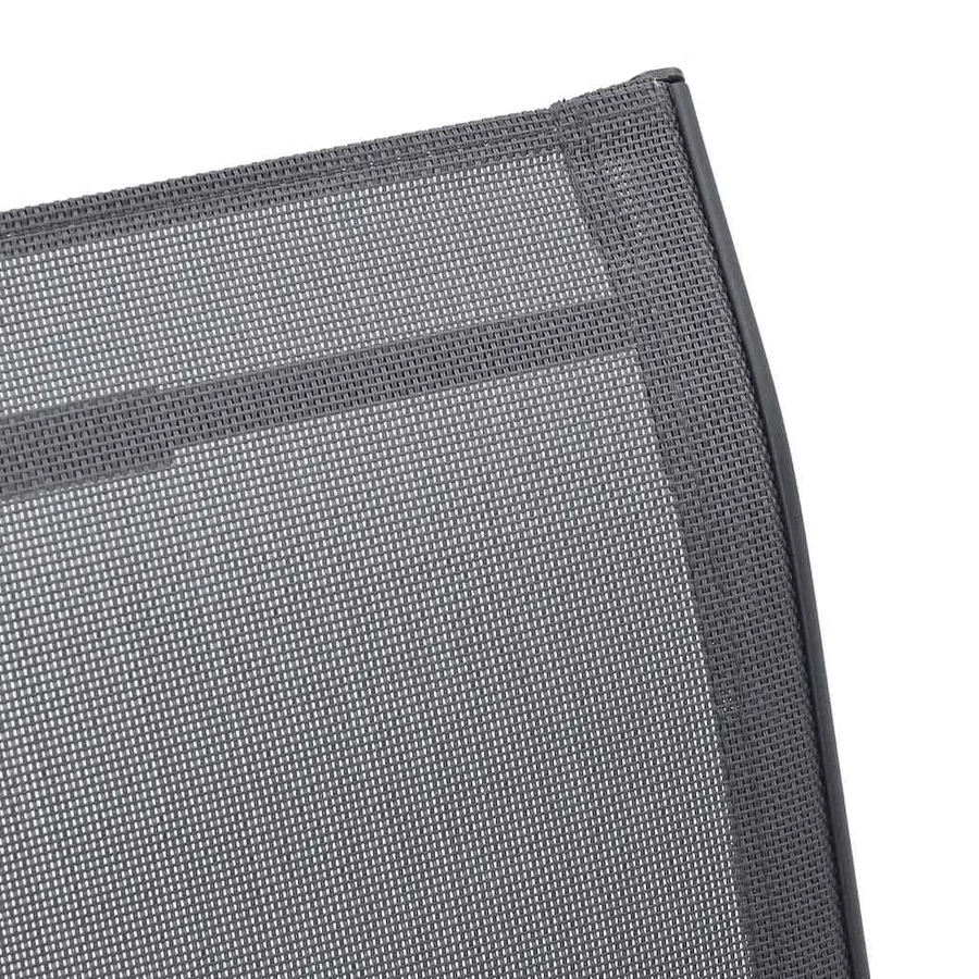 Chaises empilables de jardin lot de 2 Gris Tissu textilène - 11