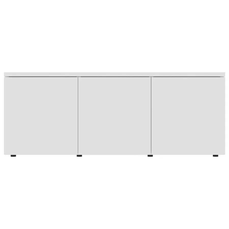 Meuble TV Blanc 80x34x30 cm Bois d'ingénierie - 5