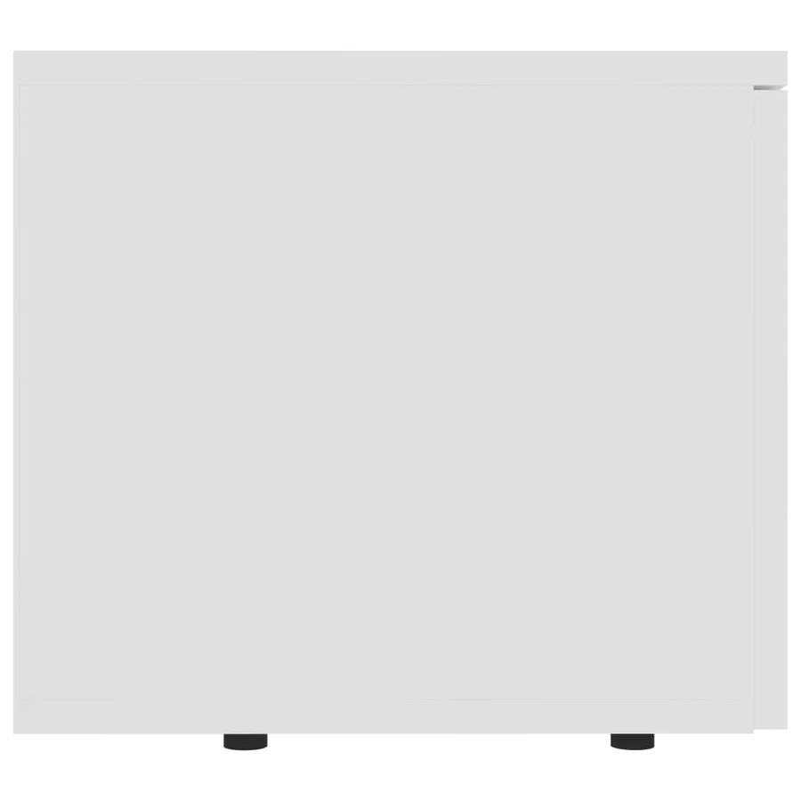 Meuble TV Blanc 80x34x30 cm Bois d'ingénierie - 6