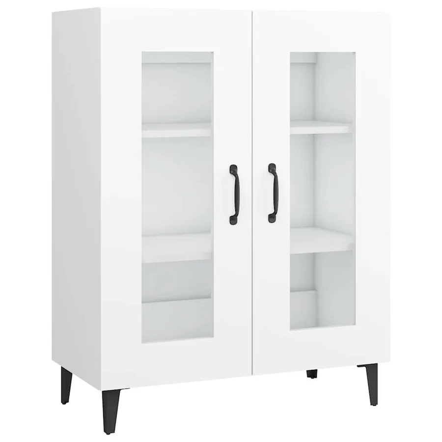 Buffet blanc 69,5x34x90 cm bois d'ingénierie - 2