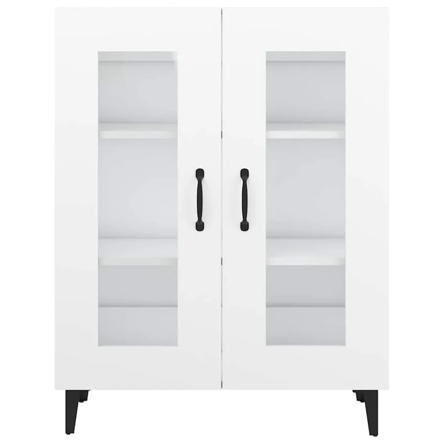 Buffet blanc 69,5x34x90 cm bois d'ingénierie - 6