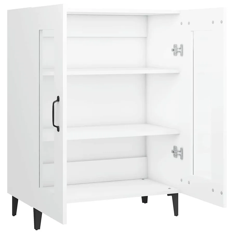 Buffet blanc 69,5x34x90 cm bois d'ingénierie - 7