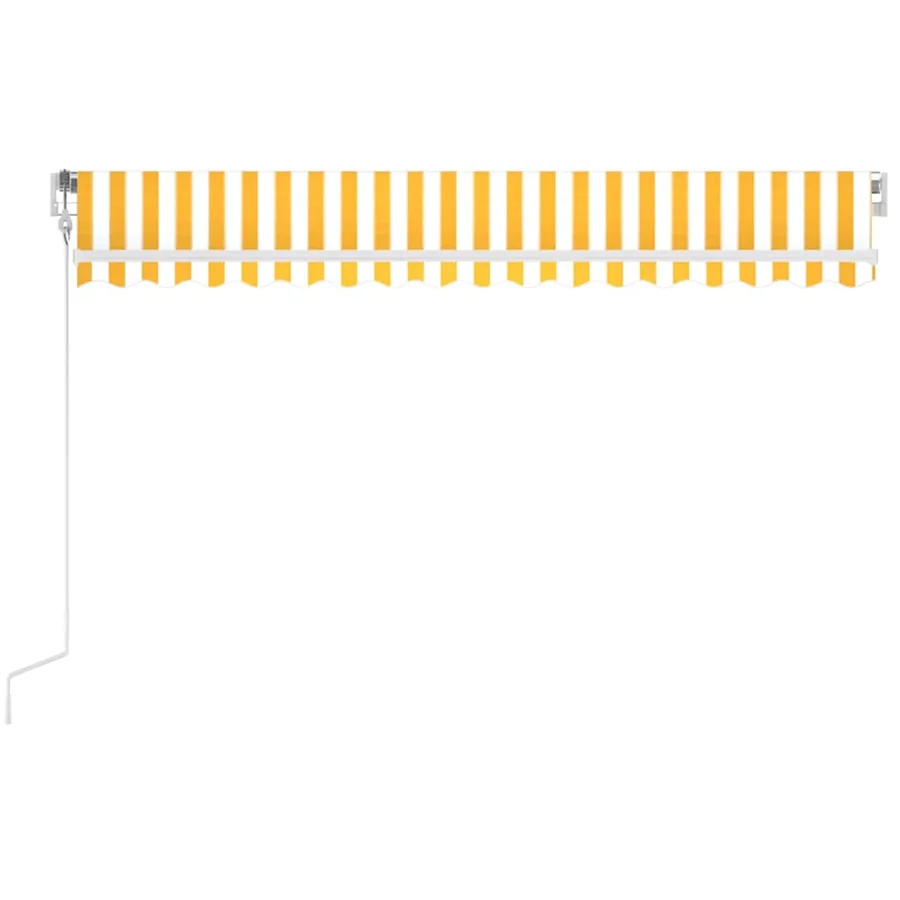 Auvent automatique capteur de vent/LED 400x300cm Jaune et blanc - 3