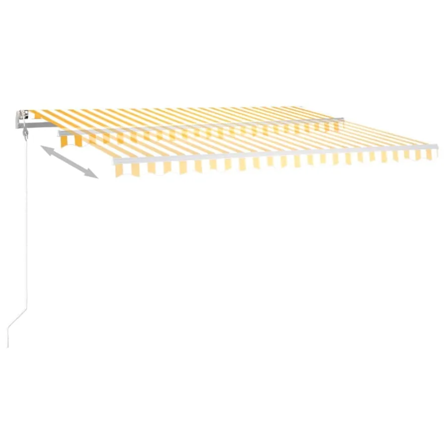 Auvent automatique capteur de vent/LED 400x300cm Jaune et blanc - 4