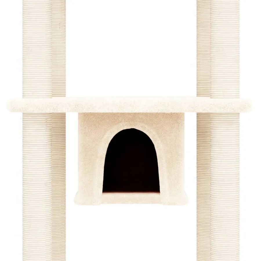 Arbre à chat avec griffoirs en sisal Crème 169 cm - 6