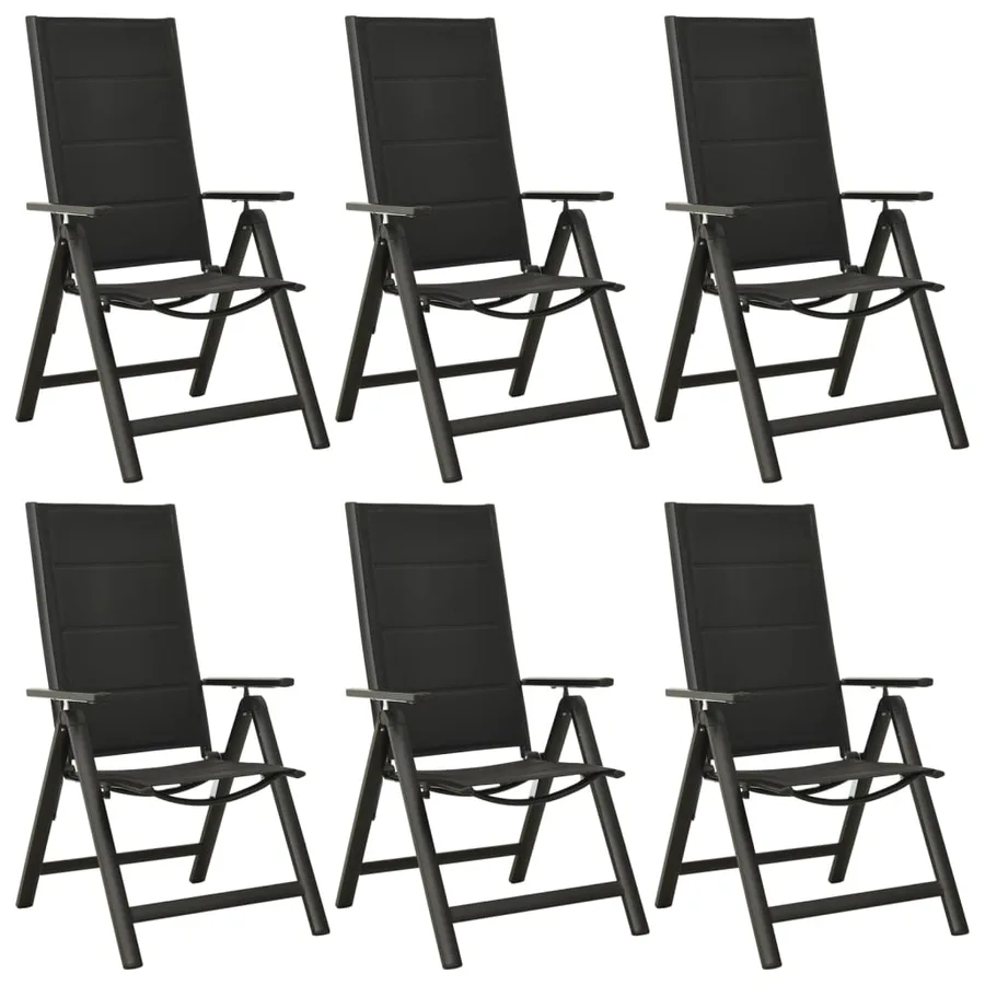 Ensemble à manger de jardin 7 pcs aluminium anthracite - 6
