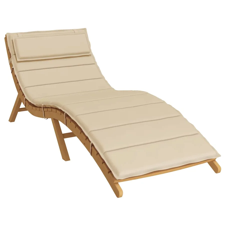 Coussin de chaise longue beige 180x60x4 cm tissu oxford - 3