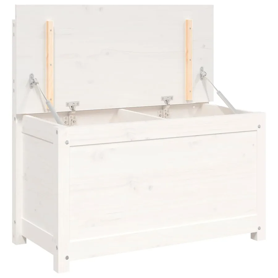 Banc Blanc 80x41x77 cm Bois de pin massif - 2