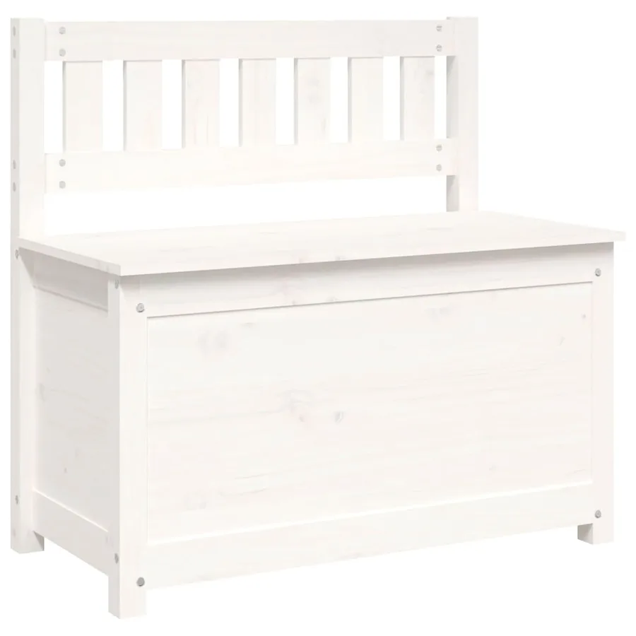 Banc Blanc 80x41x77 cm Bois de pin massif - 6