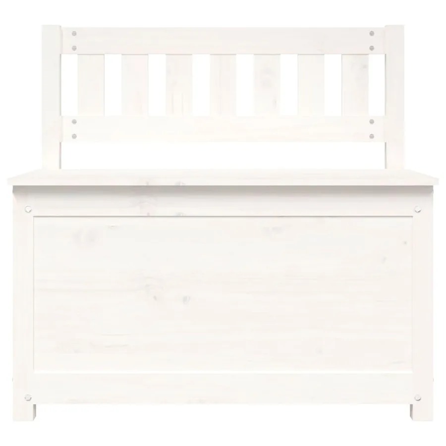 Banc Blanc 80x41x77 cm Bois de pin massif - 7