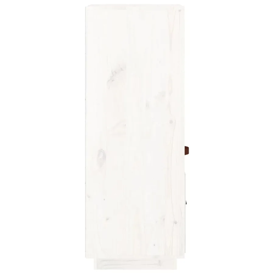 Buffet haut Blanc 34x40x108,5 cm Bois massif de pin - 7