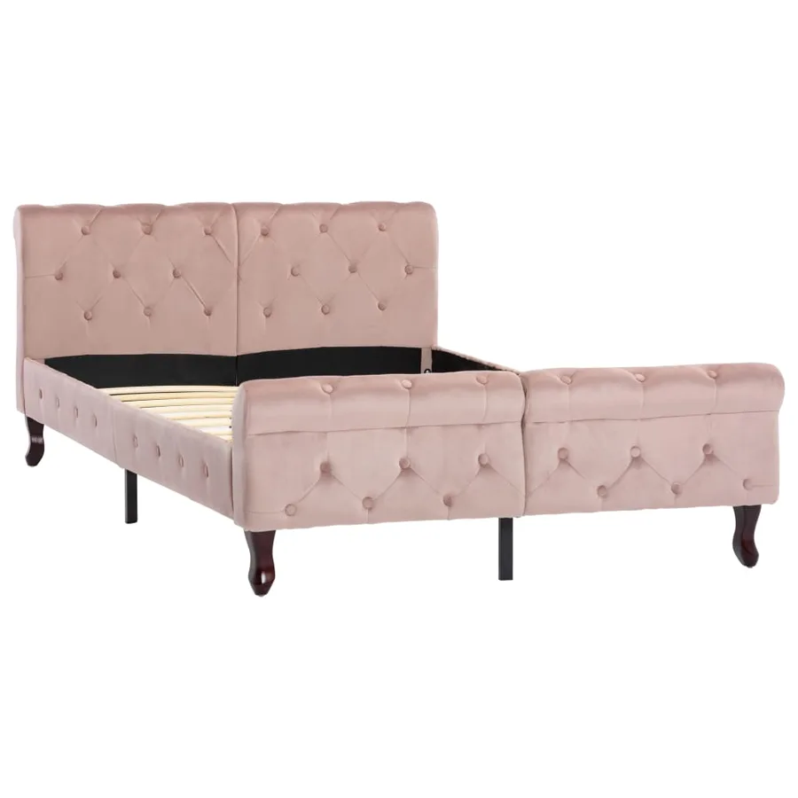 Cadre de lit sans matelas Rose Velours 120x200 cm - 2