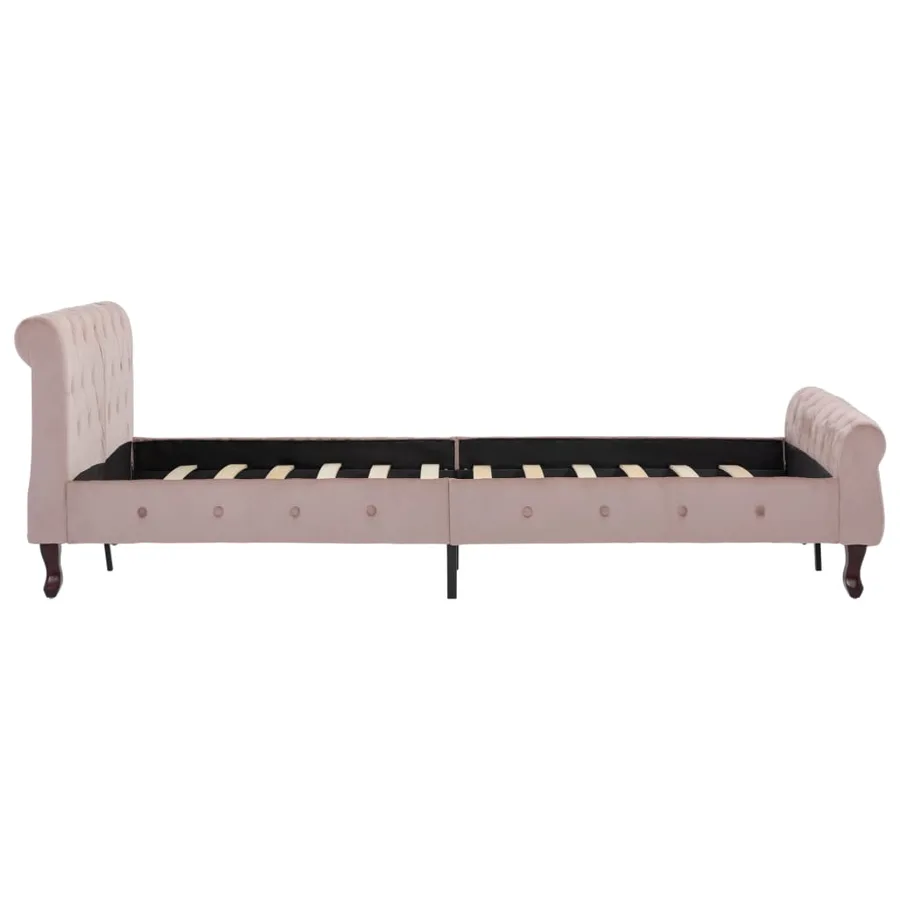 Cadre de lit sans matelas Rose Velours 120x200 cm - 4