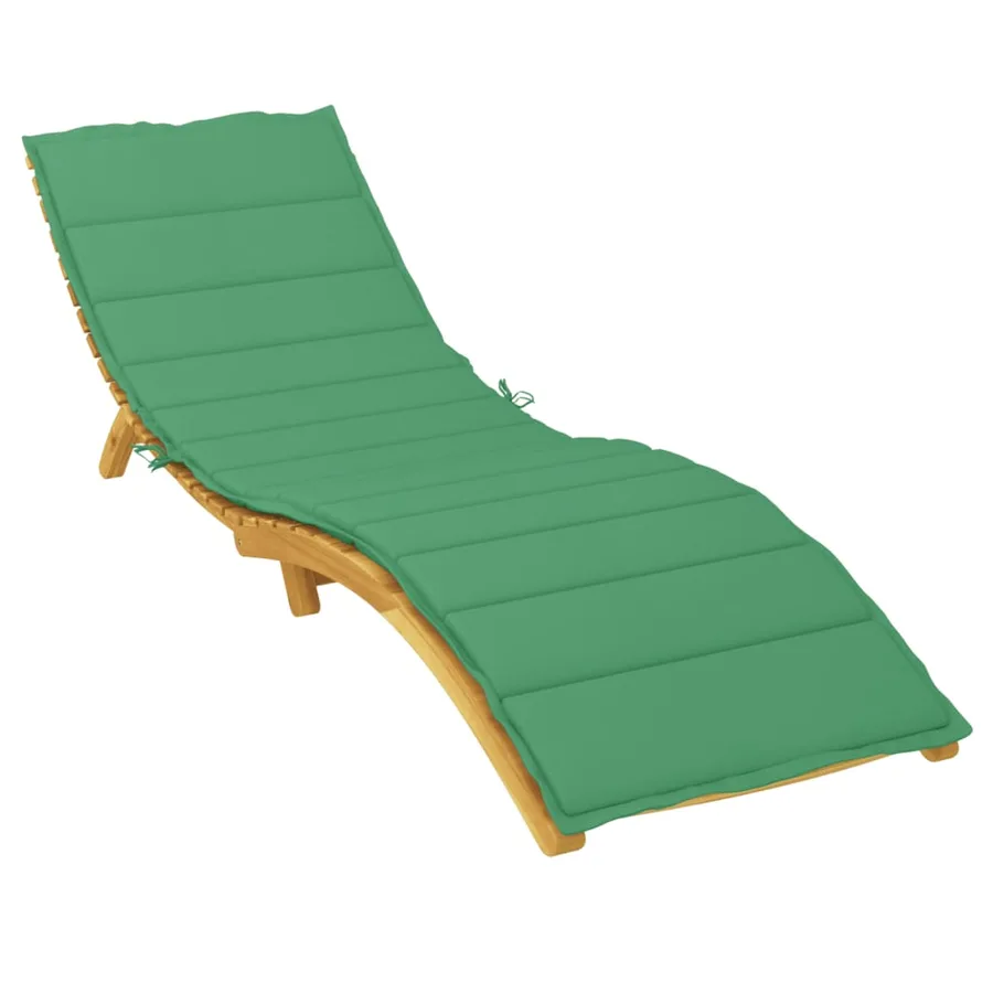 Coussin de chaise longue vert 200x50x3 cm tissu oxford - 3