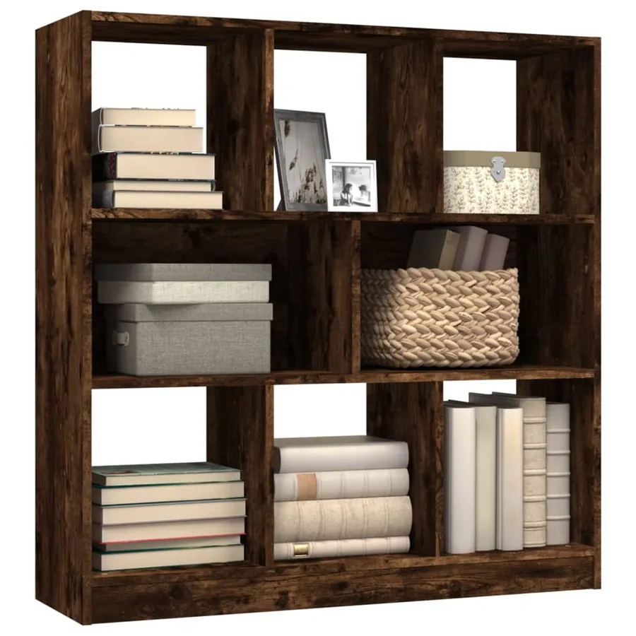 Bibliothèque Chêne fumé 97,5x29,5x100 cm Bois d'ingénierie - 3