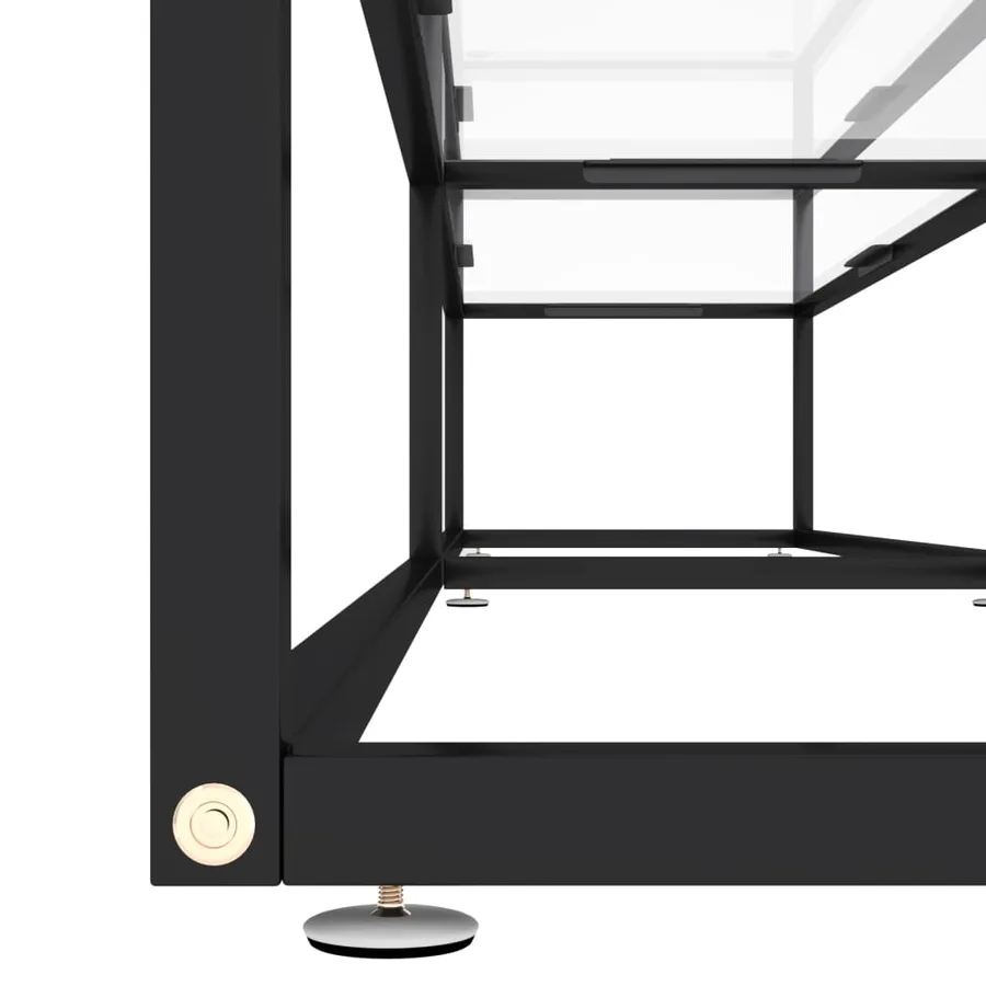 Meuble TV transparent 220x40x40,5 cm verre trempé - 5