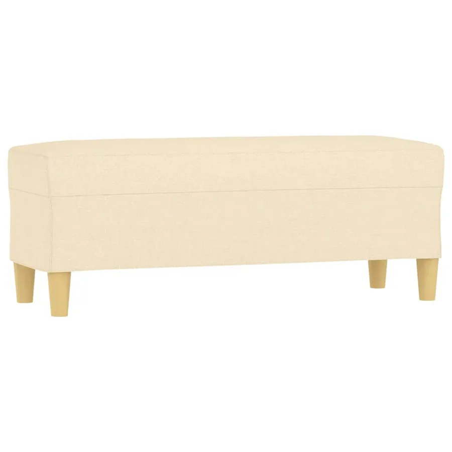Banc Crème 100x35x41 cm Tissu - 2